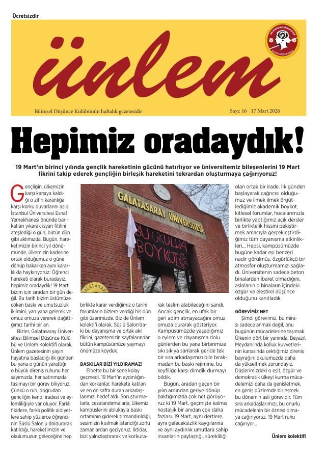 Sayı 16 kapağı