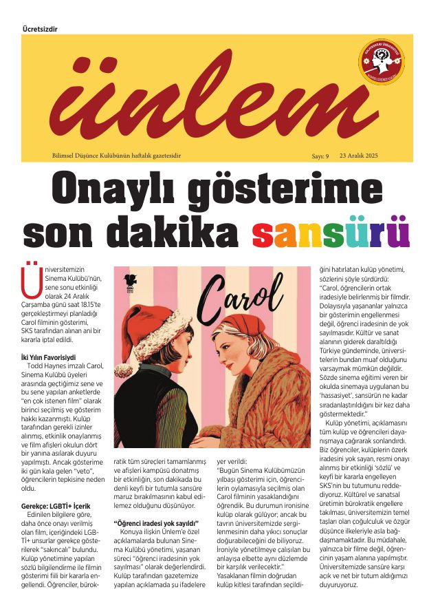 Sayı 9 kapağı